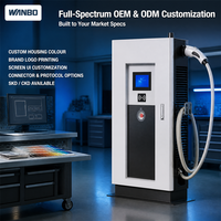 Borne de recharge rapide DC pour véhicules électriques Wanbo-585 100kW à une seule prise, 4G 5G WiFi, contrôle à distance via Cloud, CCS2 CE