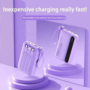 Nouvelle Tendance 2026 : <span class=keywords><strong>Batterie</strong></span> Externe Portable 4-en-1 de 10000 mAh à Charge Rapide avec Câble et Cordon, <span class=keywords><strong>Mini</strong></span> <span class=keywords><strong>Batterie</strong></span> de Voyage Promotionnelle Format Compact - Product Image 4