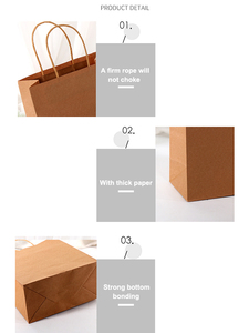 <span class=keywords><strong>Bolsas</strong></span> <span class=keywords><strong>de</strong></span> <span class=keywords><strong>papel</strong></span> <span class=keywords><strong>Kraft</strong></span> plegables con logotipo <span class=keywords><strong>de</strong></span> personalización ecológica, color marrón para entrega <span class=keywords><strong>de</strong></span> alimentos reciclados - Product Image 3