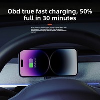 Station d'extension de chargeur de voiture OBD avec adaptateur de charge rapide double USB A/Type-C pour Tesla Model 3/Y