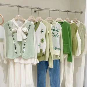 Supplier Fashion Used Loose <b>Long</b> <b>Ladies</b> Second Hand <b>Cardigan</b> Women's <b>Ladies</b> Fashion Sweater Stock - Product Image 1