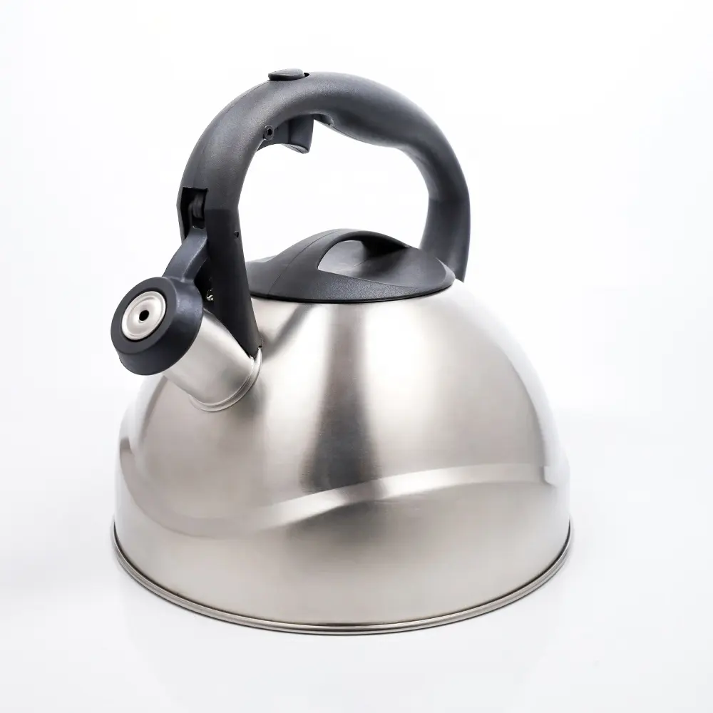 New Design Elegant Appearance Stainless Steel Safety Lid Kettle Spout Cooking Water Tea Whistling Kettle