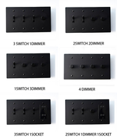 Interrupteur à tirette mural personnalisé standard américain doré noir rétro bronze SS 4 plaques 30 jours laiton moleté à bascule bricolage 110V prise gradateur