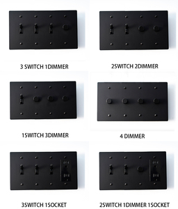 Tùy Chỉnh Chúng Tôi Tiêu Chuẩn Tường Kéo Chuyển Đổi Vàng Đen Retro Bronze SS 4 Tấm 30 Ngày Brass Knulred Chuyển Đổi DIY 110V Ổ Cắm Dimmer - Product Image 6