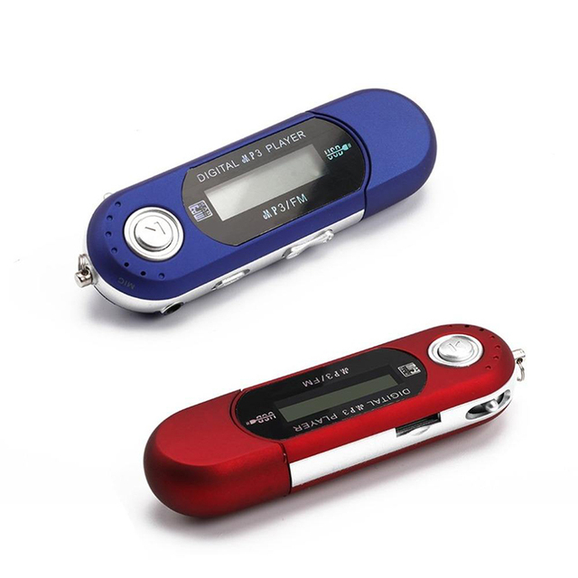 AAA Battery LCD Digital Mini USB Stick MP3 Music Player Support 32GB TF Card Slot FM Radio Flash Drive MP3 Player for Students