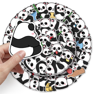 50 cái/gói Mẫu Miễn Phí Cá Nhân Nghệ Thuật Và Hàng Thủ Công Nguồn Cung Cấp DIY Kawaii Panda Theo Chủ Đề Giấy Sticker Cho Tumblers Cốc Thủy Tinh - Product Image 5