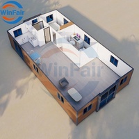 Maison mobile préfabriquée de luxe WinFair à prix de gros, 2 chambres, extensible, en conteneur, moderne, pour villa/ferme rurale