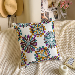 Sarung Bantal Bordir Dekoratif dengan Ritsleting Desain Estetis Lucu Sarung Bantal Boho Nyaman - Product Image 6