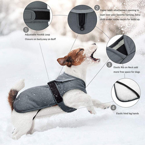 Chaleco Abrigo de Lona para Perro, para Clima Frío, Invierno, Deportivo, Informal, Reflectante, Chaqueta de Forro Polar Cálida para Perro, <span class=keywords><strong>Ropa</strong></span> Impermeable para Perro - Product Image 3