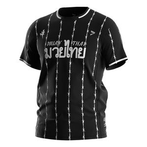 T-shirt de sport confortable en polyester et élasthanne pour la boxe thaï, la gym et la course à pied, idéal pour la sublimation – Vente en gros - Product Image 1