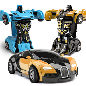 Jouet robot transformable pour garçons, modèle de voiture de sport bleue avec fonction de transformation, âge 5-7 ans - Product Image 5