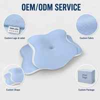 Oreiller ergonomique moderne en mousse à mémoire de forme certifié OEKO-TEX, design papillon, soutien cervical, vente en gros