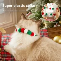 Collier pour chat et chien avec nœud papillon en fourrure de renne pour l'hiver et Noël, pour chiens de petite/moyenne taille