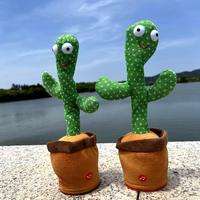 Cactus parlant et dansant amusant, peluche douce, jouet anti-stress pour bébé, cadeau d'anniversaire, décoration de la maison
