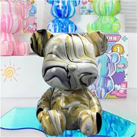 Lot de figurines Fluid Bear en vinyle, faites à la main, pour application de peinture DIY, fournitures pour vendeurs de rue - Violent Bear Noël Halloween