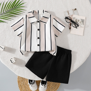 ชุดเสื้อโปโลแขนสั้นแฟชั่นฤดูร้อนสำหรับ<span class=keywords><strong>เด็ก</strong></span>ผู้ชาย กางเกงขา<span class=keywords><strong>สั้น</strong></span>ลำลอง ชุดสองชิ้นสำหรับ<span class=keywords><strong>เด็ก</strong></span>อายุ 0-3 ปี ชุดลำลองสำหรับ<span class=keywords><strong>เด็ก</strong></span>ผู้ชาย - Product Image 1