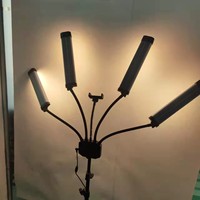 Lampe de beauté professionnelle pour tatouage, photographie, anneau lumineux LED flexible à 4 bras, éclairage vidéo LED 65W 3200-5600K avec port de charge USB