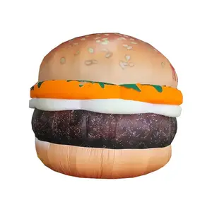Außenwerbung aufblasbarer Hamburger Modell benutzer definierte aufblasbare Burger Ballon für Event Dekoration