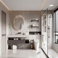 Meuble de salle de bain professionnel avec évier et ensemble de toilette à miroir