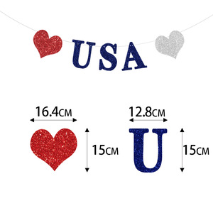 LINDOJUNI - Pancarta y Guirnalda Patriótica para el Día de la Independencia, Decoraciones para Fiestas del 4 de Julio, Decoraciones para Fiestas - Product Image 6