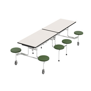 Muosen quán cà phê bảng nội thất trường học giá rẻ 8 chỗ ngồi di động gấp bảng trường căng tin Ghế bộ sinh viên đại học ăn uống - Product Image 2