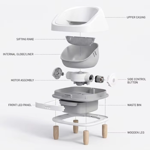 Smart <b>Cat</b> <b>Litter</b> Box Automatic Self Cleaning Furniture Style Pet Toilet with App Control WiFi Connection Large Capacity - Product Image 3