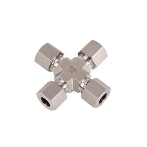 Thép không gỉ giả mạo phụ kiện đường ống 4 cách ống nối <span class=keywords><strong>Union</strong></span> chéo thủy lực phù hợp - Product Image 4