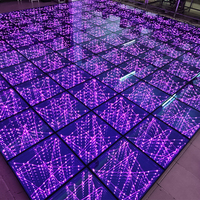 Igracelite 1.6ft /2.0ft Piste de danse LED filaire à effets lumineux pour mariages, boîtes de nuit et événements, Monochrome / RGB