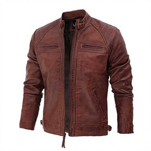 Canvas Biker <b>Jacket</b> Quilted Cafe Racer Zip Moto <b>Jackets</b> <b>Men</b> Customize Wholesale High Quality Waterproof Breathable Eco-Friendly - Product Image 1