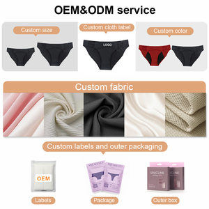 Braguitas Menstruales Sexys <span class=keywords><strong>con</strong></span> Logotipo Personalizado al por Mayor, Ropa Interior Femenina a Prueba de Fugas de 4 Capas, Ropa Interior Menstrual para Mujeres y Adolescentes - Product Image 4