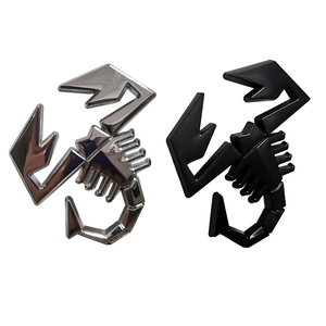 Autocollants de <span class=keywords><strong>voiture</strong></span> de luxe en fibre de carbone Autocollants de pare-brise en cristal Bling Bling Décoratifs Emblème de <span class=keywords><strong>voiture</strong></span> Lettre <span class=keywords><strong>Scorpion</strong></span> <span class=keywords><strong>Logo</strong></span> Pâte 3D - Product Image 2