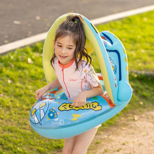 Flotador Inflable para Bebés y Niños Pequeños con Sombrilla y Asiento, Diseño de Dibujos Animados, para Piscina y Parque Acuático - Product Image 3