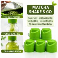 Botella Portátil para Té Matcha Instantáneo Japonés en Polvo con Tapa Separadora para Viajes y Actividades al Aire Libre