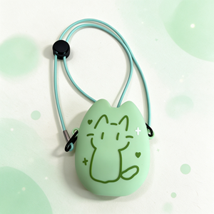 Porte-monnaie ouvert en silicone motif chat mignon avec cordon détachable, mini sac de rangement pour écouteurs, logo personnalisé, pour usage quotidien des filles, résistant à l'eau - Product Image 3