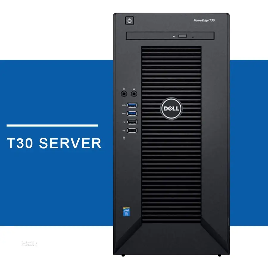 Serveur Dell Poweredge T30 Nas Cpu Home 16gb Hdd 1tb Dvdrw E3-1225v6 Jbod Microserver Micro Tower Server