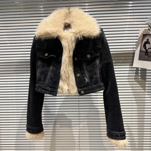 <span class=keywords><strong>Giacca</strong></span> di jeans corta invernale Casual 2025 alla moda <span class=keywords><strong>giacca</strong></span> di jeans da motociclista <span class=keywords><strong>giacca</strong></span> di jeans <span class=keywords><strong>donna</strong></span> - Product Image 2