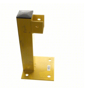 Modular Steel Guardrail End <strong>Post</strong> 4x4 Inch 1 Rail <strong>Level</strong> Rubber Caps Heavy Duty Safety Barrier for Warehouse Road - Product Image 5