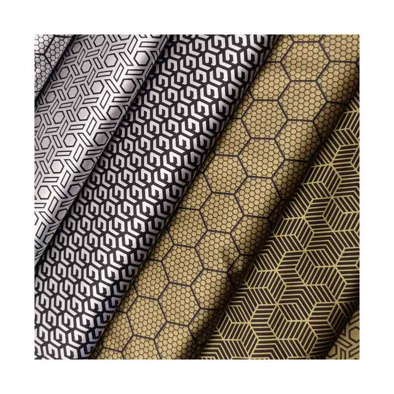 Black gold graphene lining fabric graphene heating fabric for high end fashion garment downproof clothing