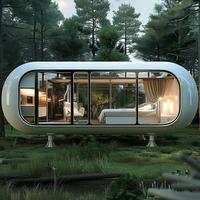 Capsule spatiale néo-futuriste produite en série Fonctionnalité sur mesure pour le salon, l'école, la cuisine et la chambre à coucher Safari Lodge