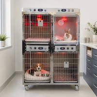 Cage d'oxygénation infrarouge professionnelle pour chiens, chats et lapins avec affichage numérique de la température