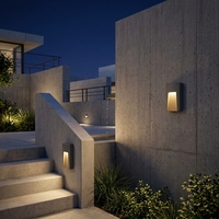 Lampe d'escalier extérieure IP65 en plastique, éclairage LED pour marches d'escalier, éclairage extérieur pour marches d'escalier, luminaire mural extérieur
