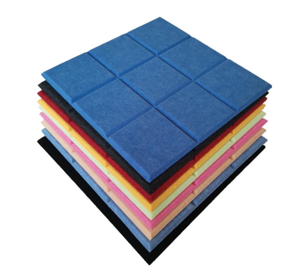 Высокоплотные пыленепроницаемые цветные акустические панели из полиэфирного волокна под заказ