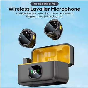 <b>Wireless</b> Lavalier <b>Microphone</b> C Dual Magnetic <b>Microphone</b> Button Shape Noise Reduction for Live Broadcast Studio Recording - Product Image 2