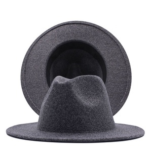 Cappello Fedora in feltro di lana personalizzato con Logo personalizzato di qualità per uomini e donne a tesa larga per la pesca di scene all'aperto casuali - Product Image 2