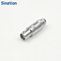 Connecteur coaxial Sinztion FFA ERA S Series en métal, mâle-femelle, à pousser/tirer, avec clé demi-lune, pinout personnalisé, pour applications médicales