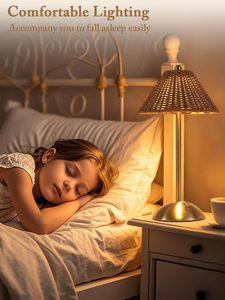 <span class=keywords><strong>Lampe</strong></span> de table portable en <span class=keywords><strong>rotin</strong></span> synthétique, veilleuse en <span class=keywords><strong>osier</strong></span>, lampes de lecture rechargeables, 3 couleurs, contrôle tactile, intensité réglable, lampes de chevet - Product Image 3