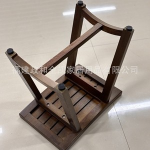 Tabouret de salle de bain en teck massif Ruoyi 45,7x30,5x45,7 antidérapant pour la maison, les personnes âgées, les femmes enceintes, la douche et le changement de chaussures - Product Image 4