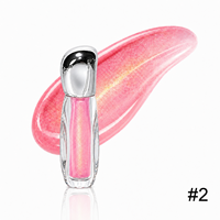 Gloss à lèvres de haute qualité, logo personnalisable, non collant, à la céramide, imperméable, végan, design tendance, gloss à lèvres en marque privée, 5 couleurs