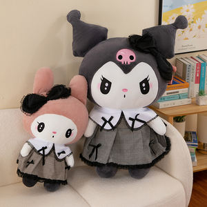 Muñeca de Peluche de Conejo Súper Suave de Algodón PP de Sanrio, Kuromi y My Melody, para Niñas, Cojín de Sofá, Almohada con Encaje Gótico - Product Image 1