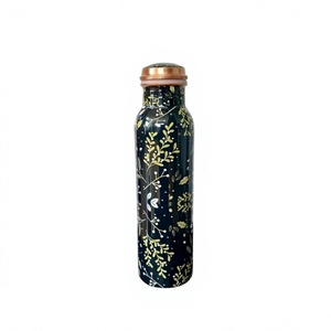 Floral Custom Design <b>Copper</b> Water Bottle <b>Screw</b> On Lid OEM ODM Customizable Leakproof Water Bottle High Insulated - Product Image 1